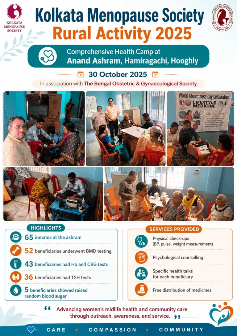 Kolkata Menopause Society Rural activity 2025